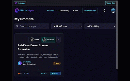 AiPromptAgent :: Manage your AI prompts across multiple AI platforms with ease.