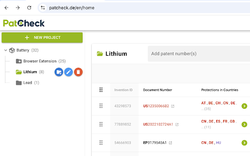 PatCheck - Patent Legal Status for Espacenet, Google Patents, USPTO & more :: Patent status (Pending/Protected/Expired) at patent, country & family levels + alerts & notes in Espacenet, Google Patents, USPTO.
