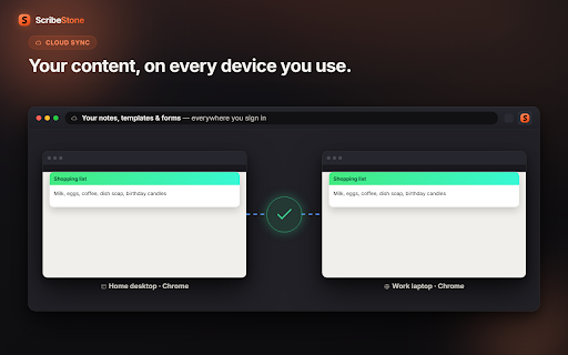 ScribeStone - Form Recovery, Autofill & Notes :: Auto save & recover lost form data. Form filler with data sheets, autofill templates, sticky notes & cloud sync on any website.