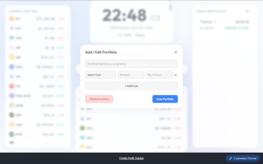 Crypto Profit Tracker :: Advanced New Tab with Crypto tracking, portfolios, and weather.