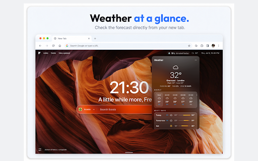 Yodo: Minimalist New Tab — Every Tab, Clean Water :: A minimalist new tab: tasks, quick links, weather and timer in one calm dashboard. Every tab helps fund clean water.