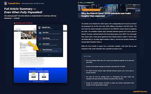 Paywall Hero :: Clear paywalls with one click. Read articles freely.