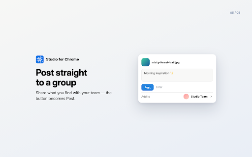Studio :: Save images, video, and audio from the web into Studio collections and feeds.