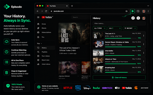 Episodo — Anime, TV & Movie Tracker :: Automatic episode tracker for anime, TV shows and movies. AniList sync, ratings and reviews — local-first, no manual logging.