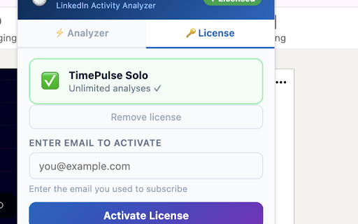 TimePulse – LinkedIn Activity Analyzer :: See the best time to message someone based on their real LinkedIn post activity.