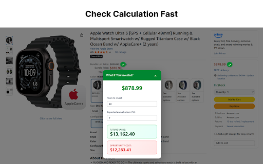 What If Invested - Investment Opportunity Calculator :: See what your purchases could be worth if you invested the money instead