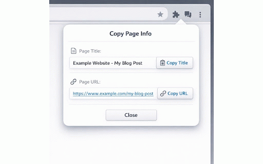 Copy Title & URL :: Quickly copy the current page title and URL in plain text, Markdown, or HTML formats.