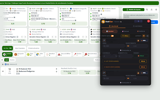 DuckTips - Calculadora e Histórico :: 🦆 DuckTips com cadeados soberanos em todos os modos, incluindo Freebet, LAY e Cenários/PUSH.