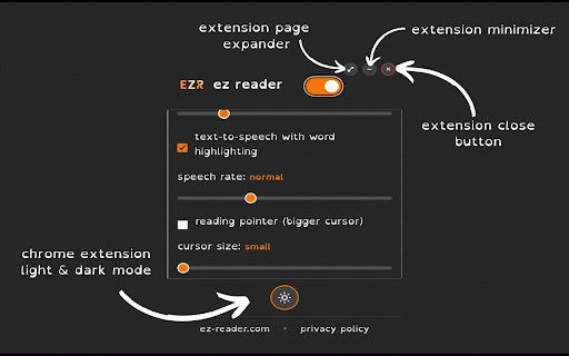 EZ Reader :: Simple font and text controls for better reading accessibility