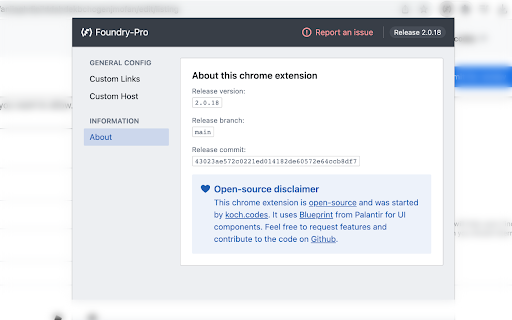 Foundry Pro :: This tool adds new menu items to the Palantir Foundry UI for developers.