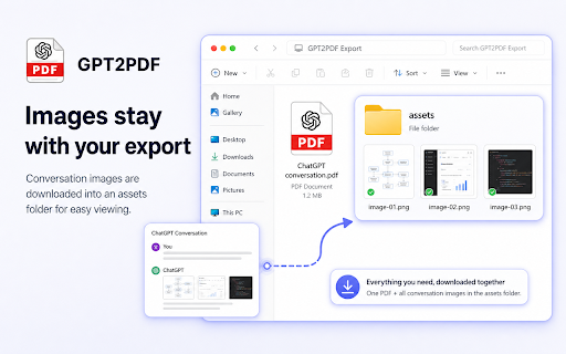 ChatGPT PDF Export :: Export ChatGPT conversations locally as PDF, HTML, Markdown, or JSON with images, code, and selected messages.