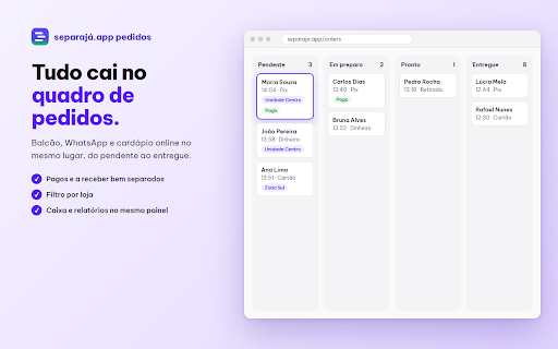 separajá.app pedidos :: Cole o texto do pedido do WhatsApp Web e envie para o painel separajá.
