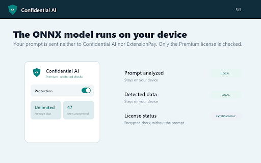 Confidential AI :: Detects and locally anonymizes personal data before a prompt is sent to an AI service.