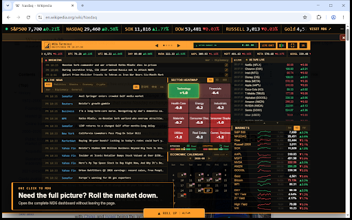 Stock Ticker: Live Stock Market Prices :: See the stock market today at a glance with a slim live ticker of real-time prices on top of every page.