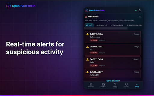 OpenPulsechain :: Token safety scores, scam detection & portfolio tracker for PulseChain. Protect your wallet before you sign.