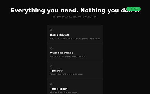 Shorts Killer - Block YouTube Shorts & Track Screen Time :: Block YouTube Shorts from your feed, search & homepage. Track screen time, set daily limits. YouTube detox for digital wellbeing.