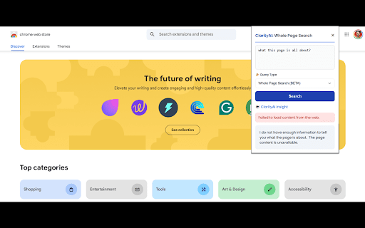 ClarityAI :: Your AI assistant for any webpage. Ask questions, get summaries, and explore content effortlessly