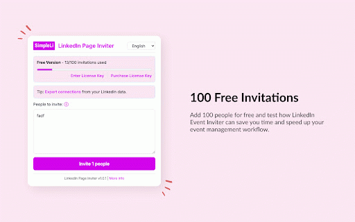 LinkedIn Page Inviter by SimpleLi :: Streamline inviting people to your company's LinkedIn page