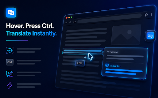 Your AI Translator - Translate the Web Your Way :: Translate web content with keyboard actions, write naturally, ask in your editor, and customize display with AI prompts.