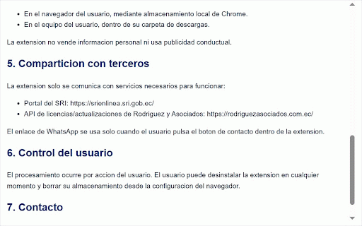 SRI Emitidos Pro - Rodriguez & Asociados :: Descarga y organiza comprobantes emitidos del SRI por contribuyente y mes, con activacion y soporte.