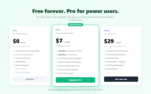 MeetMint - Google Meet Transcript :: Get a Google Meet transcript with AI summary & action items. No bot joins your call. Free 30 min/day forever.