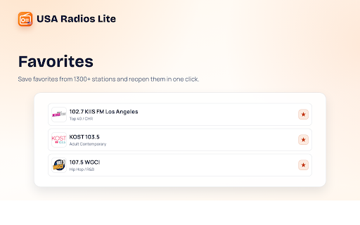 USA Radios Lite: +1400 Live Radio Stations Ad-Free :: Listen to United States radio stations live, ad-free, and hassle-free.