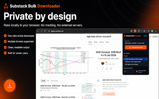 Substack Bulk Downloader :: Download Substack articles as standalone HTML, Markdown, or PDF in bulk.