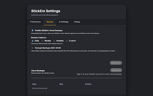 StickEm :: Create sticky notes on your new tab page!