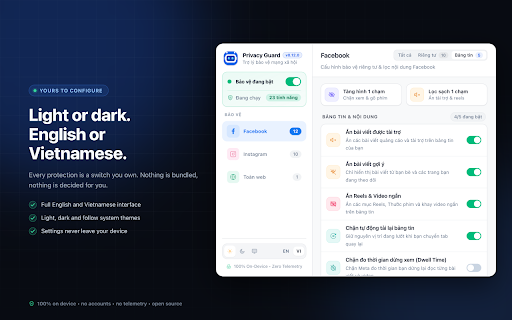 Privacy Guard :: Control the signals your social accounts send on your behalf, and block social tracking across the web.