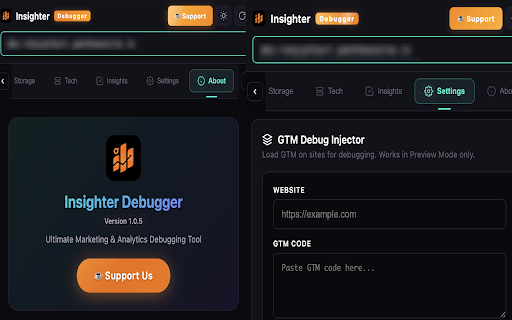 Insighter Debugger - GTM, GA4, Meta Pixel, Google Ads & TikTok :: Debug GTM, GA4, Google Ads, Meta & TikTok pixels. DataLayer viewer, consent mode checker, cookie manager + 200+ tech detection.