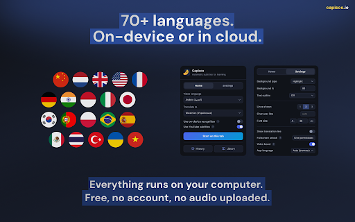 Capisco: Auto Subtitles for Language Learning :: Learn languages from any video or call - automatic dual subtitles: original + translation, even where none exist. Dictionary & Anki.