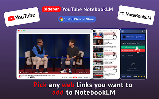 YouTube NotebookLM :: Use YouTube NotebookLM to import web links, Shorts, and playlists from YouTube to NotebookLM — one click to add, delete, and manage!