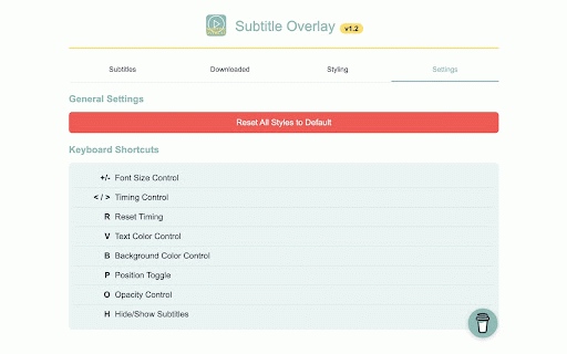 Subtitle Overlay :: Search, download, and overlay subtitles on any video with customizable appearance and timing controls