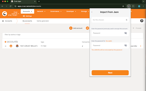Crust Wallet V3 :: Crust Wallet V3