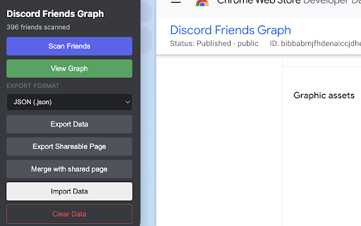 Discord Friends Graph :: Display mutual connections and mutual servers with your friends on discord. All data stays local.