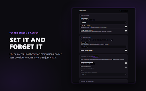 Twitch Stream Swapper :: Automatically swap between Twitch streams based on priority. Auto-switches when higher priority streams go live.
