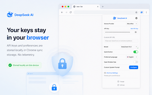 FloatAI - Floating AI Chat :: Floating AI chat workspace. Bring your own key — supports DeepSeek and any OpenAI-compatible API. Not affiliated with DeepSeek.