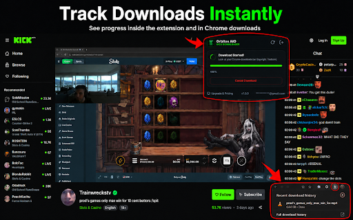 Kick Video Downloader - Download VODs & Clips :: Free Kick video downloader & kick clip downloader. Download Kick VODs, clips, and videos to MP4. Fast, easy kick downloader.
