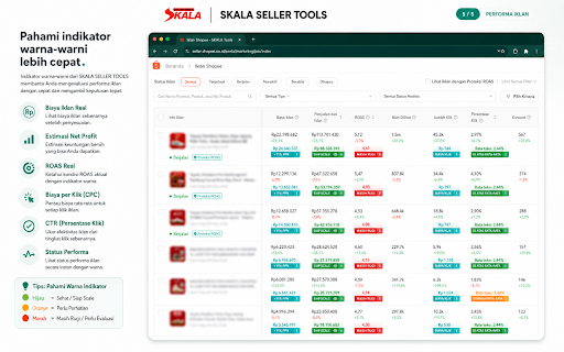 SKALA SELLER TOOLS :: SKALA SELLER TOOLS untuk hitung ROAS instan, ROAS Real inline, dan estimasi net profit per pcs.