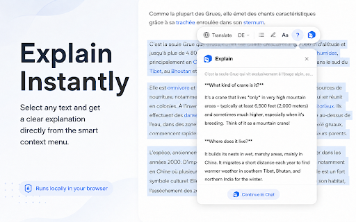 NanoChat: On-device AI Assistant :: Private local AI assistant & browser agent powered by Chrome Gemini Nano. Chat with webpages, summarize text & automate tasks.