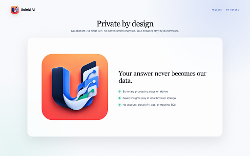 Unfold AI — Summarize & Navigate AI Answers :: Summarize long AI answers locally, navigate every section, and save useful insights without sending conversations anywhere.