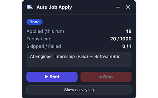 AutoJobApply – AI Resume Match & auto apply :: AI job application autofill that scores every posting against your resume first — auto apply to real matches, not spray-and-pray.