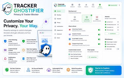 Tracker Ghostifier – Privacy Tracker Blocker :: See who is tracking you. Block them instantly. Privacy-first tracker detection and blocking.