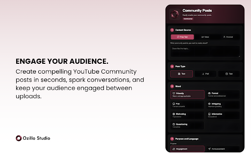 Ozillo Studio YouTube Creator Assistant :: Your YouTube assistant for niche research, content analysis, and growth