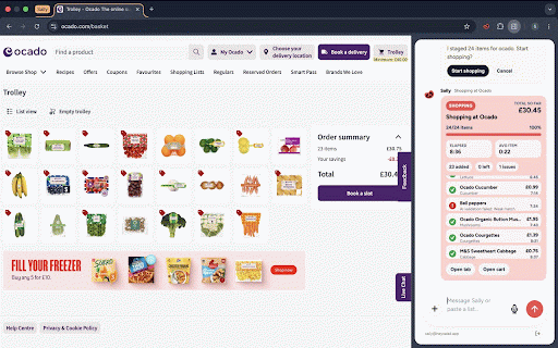 Sally by HeySalad® :: Save time on repeat shopping. Chat with Sally to plan lists, build carts, and run shopping tasks.
