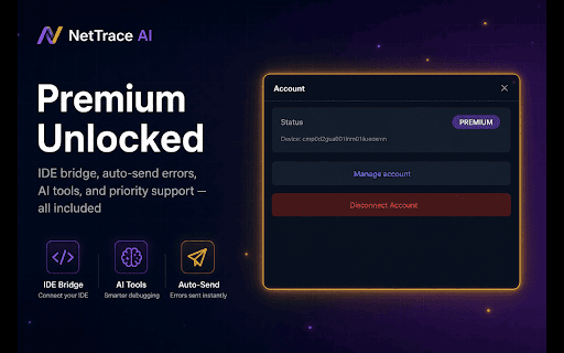NetTrace AI :: Capture network requests and format them for AI debugging workflows. Reduce debugging-to-AI time from minutes to seconds.