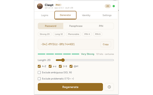 Claspt — Password Auto-Fill :: Companion extension for the Claspt desktop password manager — auto-fills credentials on web pages from your local vault.