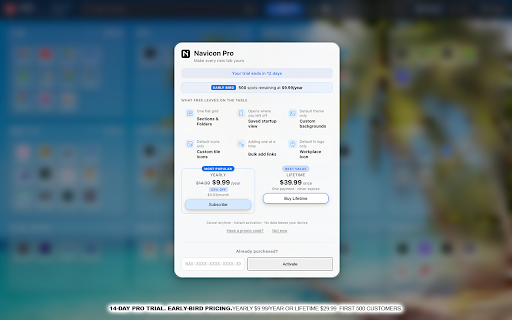 Navicon (New Tab) :: Transform your browser into a fully customizable visual hub. Powerful, icon-driven, and designed for clean, focused navigation.
