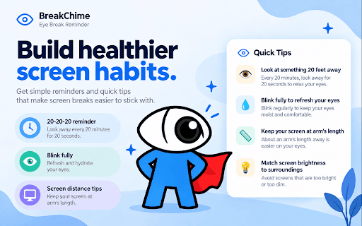 BreakChime - Screen Break Reminder :: BreakChime helps protect your eyes with gentle 20-20-20 reminders