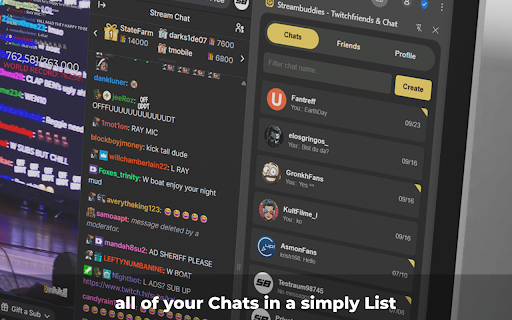 Streambuddies - Twitchfriends & Chat :: StreamBuddies brings private and public chats directly to your side panel. Chat with Twitch friends without leaving the stream.